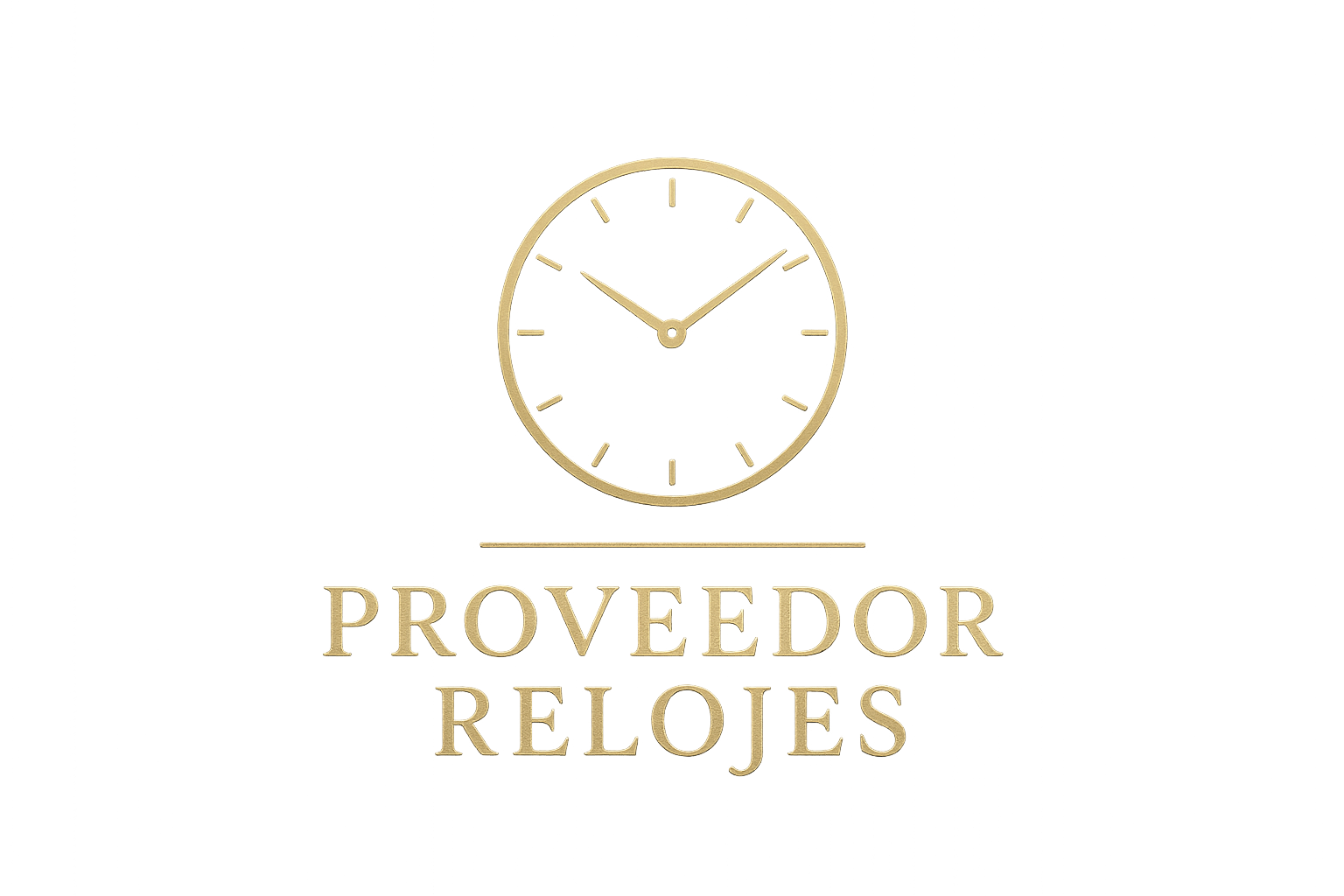 Ahora generame una imagen para poner de logo al producto "Proveedor Relojes" que sea llamativa pero a la vez minimalista y pegue con los colores y la estética de la página. Es decir que exprese el lujo el dinero que exprese el dinero que pueda ganar si compra este pack. usa los colores oscuros pero también que resalte un color dorado, colores de lujo.